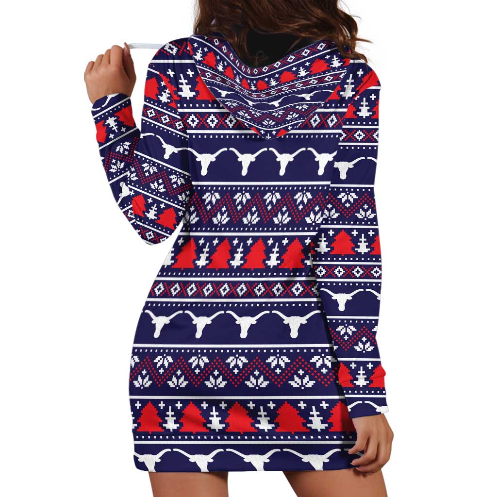 Merry Christmas Y'all Hoodie Dress Xmas Holiday Patterns - Wonder Print Shop