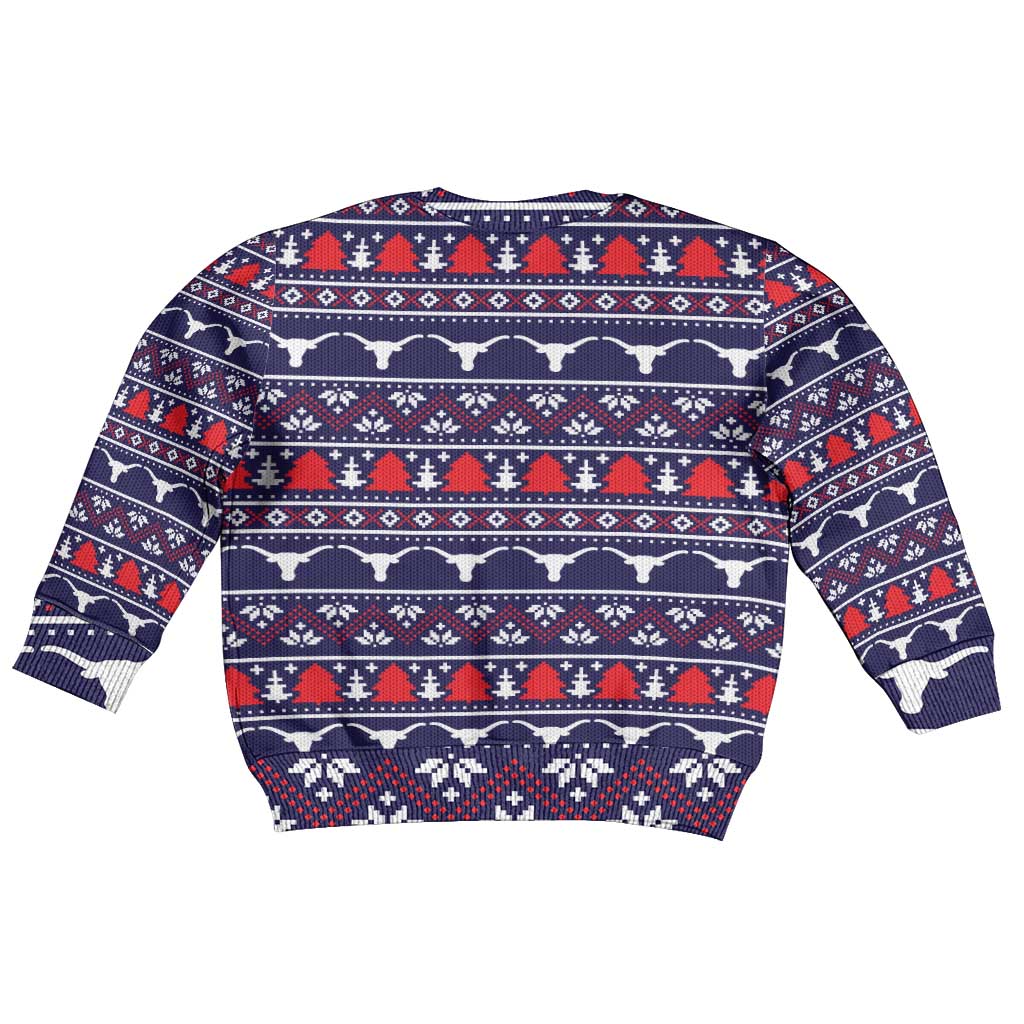 Merry Christmas Y'all Kid Ugly Christmas Sweater Xmas Holiday Patterns - Wonder Print Shop