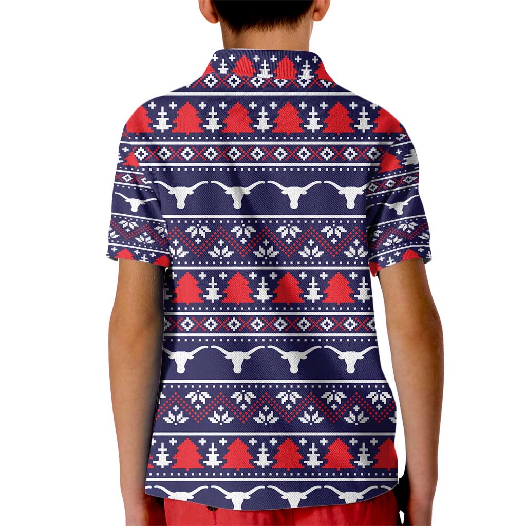 Merry Christmas Y'all Kid Polo Shirt Xmas Holiday Patterns - Wonder Print Shop