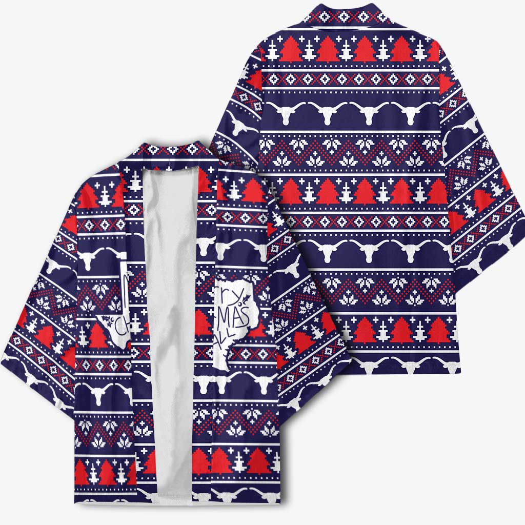 Merry Christmas Y'all Kimono Xmas Holiday Patterns - Wonder Print Shop