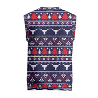 Merry Christmas Y'all Christmas Knitted V-Neck Vest Xmas Holiday Patterns - Wonder Print Shop
