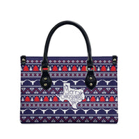 Merry Christmas Y'all Leather Bag Xmas Holiday Patterns - Wonder Print Shop