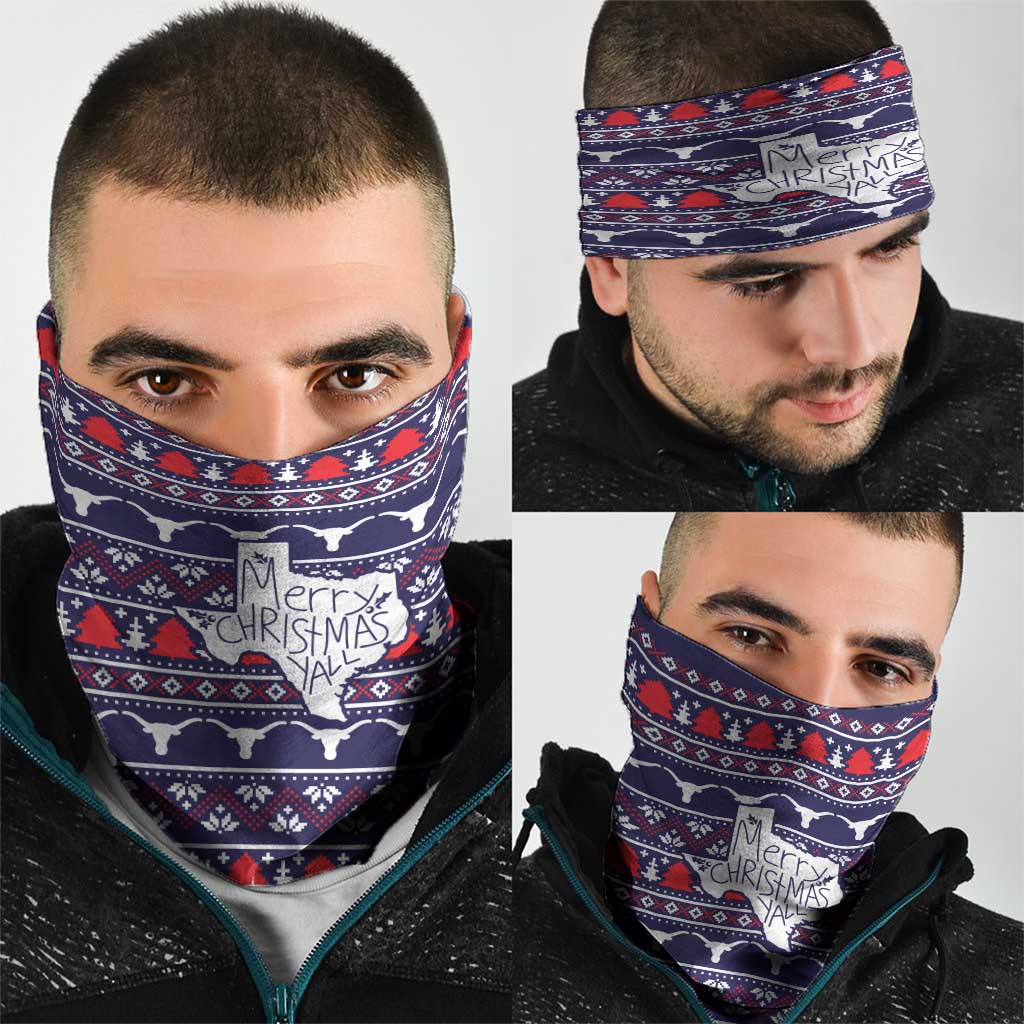 Merry Christmas Y'all Neck Gaiter Xmas Holiday Patterns - Wonder Print Shop