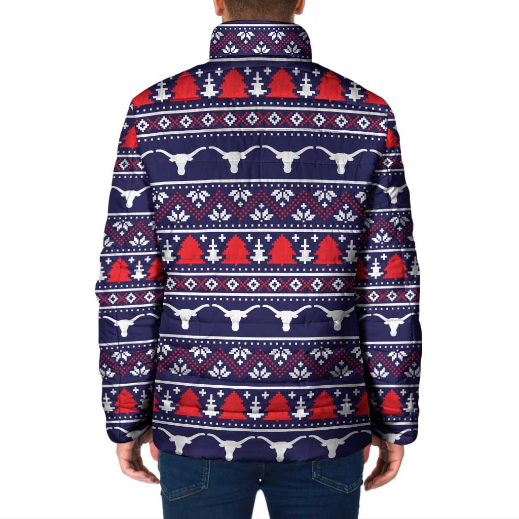 Merry Christmas Y'all Padded Jacket Xmas Holiday Patterns - Wonder Print Shop