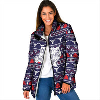 Merry Christmas Y'all Padded Jacket Xmas Holiday Patterns - Wonder Print Shop