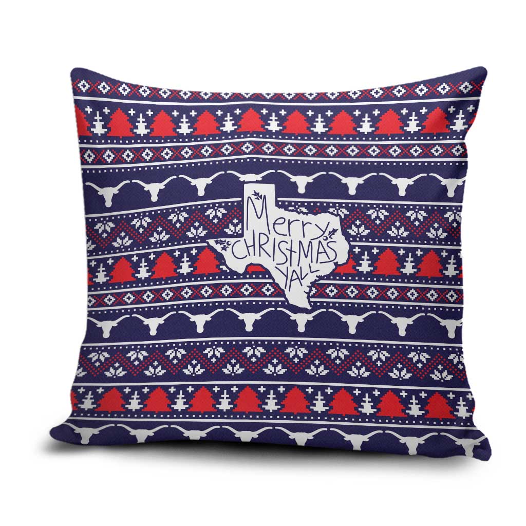 Merry Christmas Y'all Pillow Cover Xmas Holiday Patterns - Wonder Print Shop