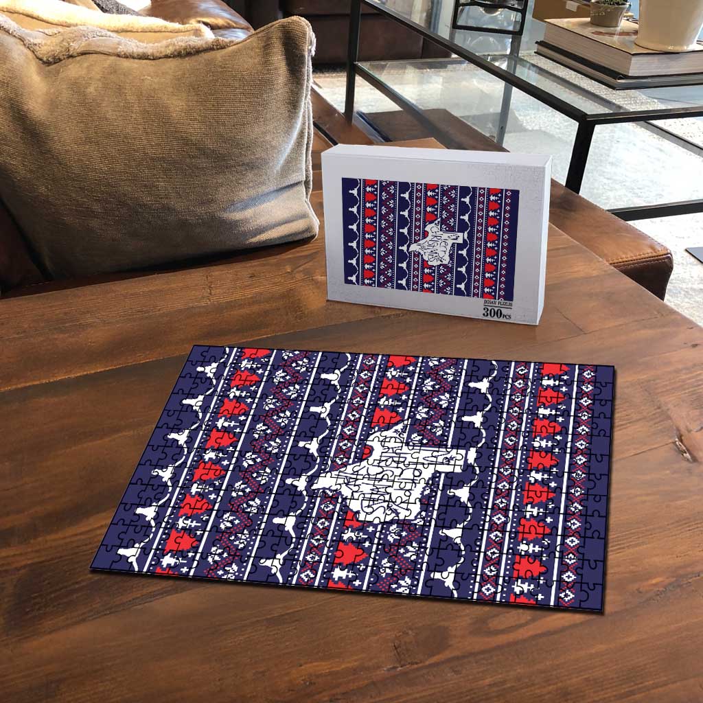 Merry Christmas Y'all Puzzle Xmas Holiday Patterns - Wonder Print Shop