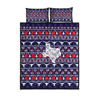 Merry Christmas Y'all Quilt Bed Set Xmas Holiday Patterns - Wonder Print Shop