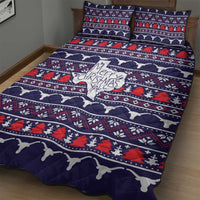 Merry Christmas Y'all Quilt Bed Set Xmas Holiday Patterns - Wonder Print Shop