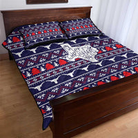 Merry Christmas Y'all Quilt Bed Set Xmas Holiday Patterns - Wonder Print Shop