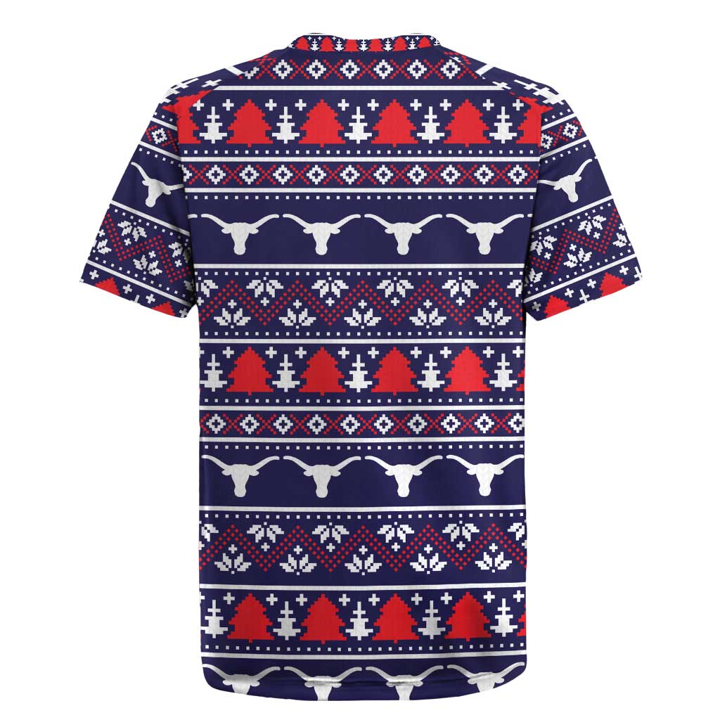 Merry Christmas Y'all Rugby Jersey Xmas Holiday Patterns - Wonder Print Shop
