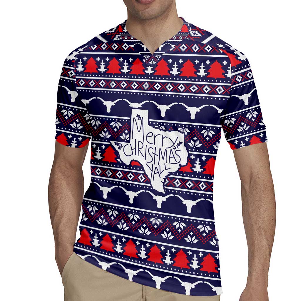 Merry Christmas Y'all Rugby Jersey Xmas Holiday Patterns - Wonder Print Shop