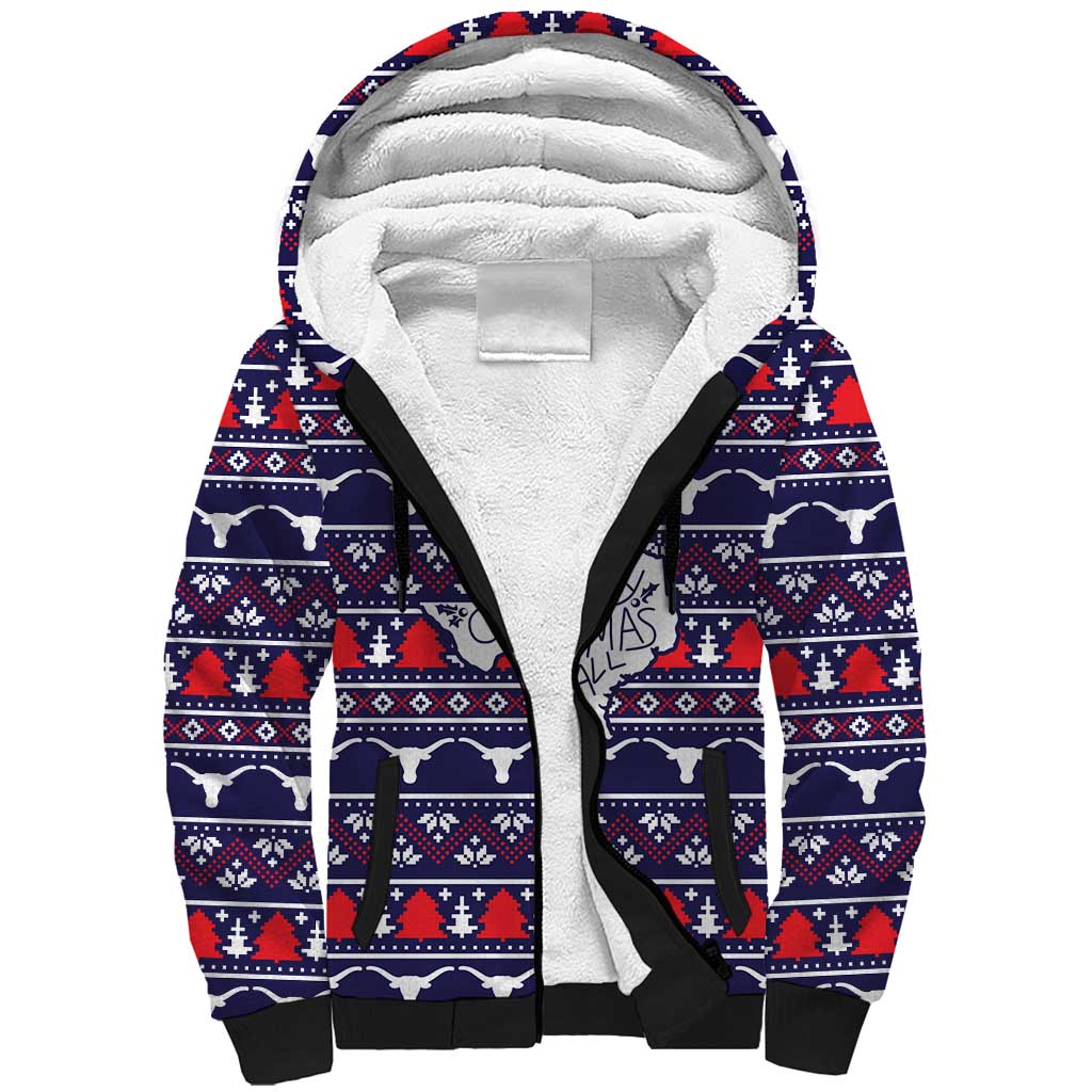 Merry Christmas Y'all Sherpa Hoodie Xmas Holiday Patterns - Wonder Print Shop
