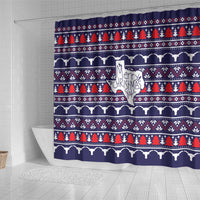 Merry Christmas Y'all Shower Curtain Xmas Holiday Patterns - Wonder Print Shop