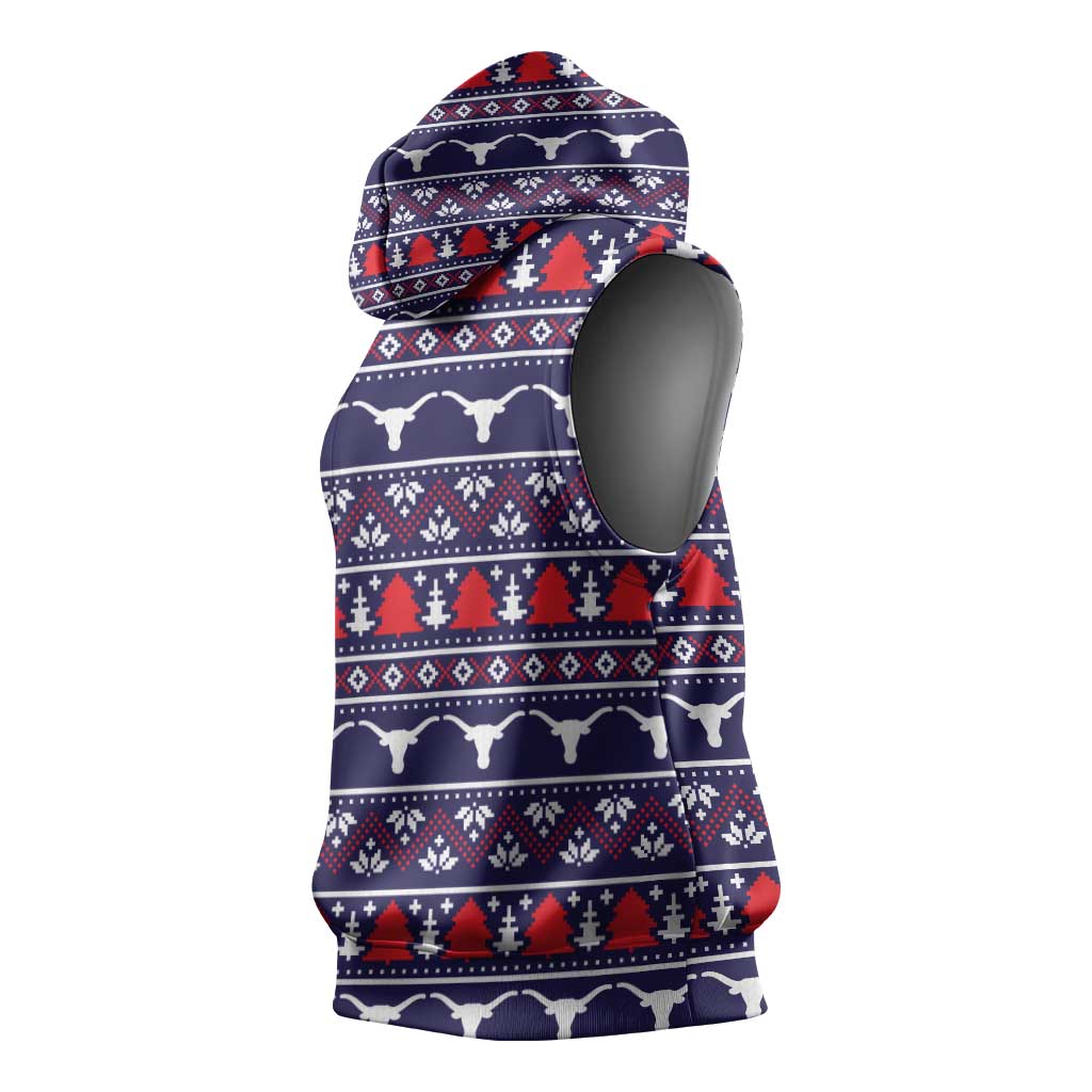 Merry Christmas Y'all Sleeveless Hoodie Xmas Holiday Patterns - Wonder Print Shop