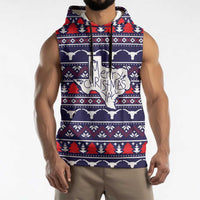 Merry Christmas Y'all Sleeveless Hoodie Xmas Holiday Patterns - Wonder Print Shop