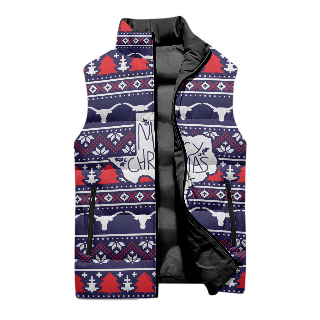 Merry Christmas Y'all Sleeveless Puffer Jacket Xmas Holiday Patterns - Wonder Print Shop