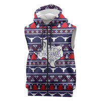 Merry Christmas Y'all Sleeveless Zip Hoodie Xmas Holiday Patterns - Wonder Print Shop