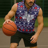 Merry Christmas Y'all Sleeveless Zip Hoodie Xmas Holiday Patterns - Wonder Print Shop