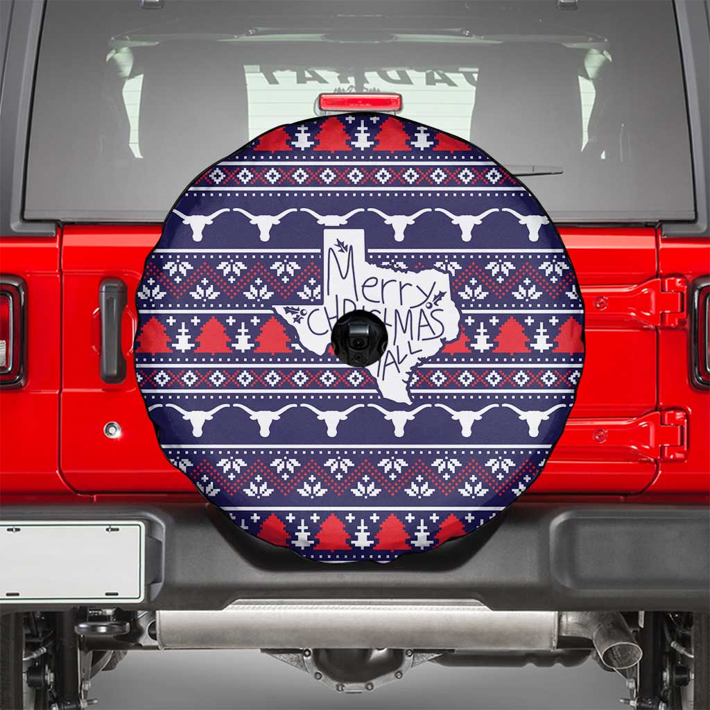 Merry Christmas Y'all Spare Tire Cover Xmas Holiday Patterns - Wonder Print Shop