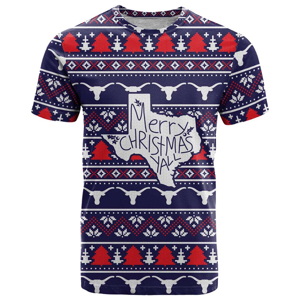 Merry Christmas Y'all T Shirt Xmas Holiday Patterns - Wonder Print Shop