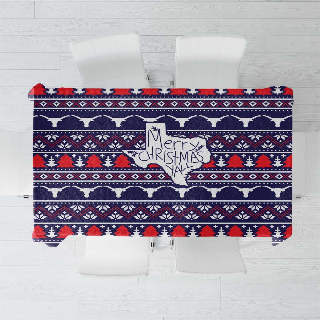 Merry Christmas Y'all Tablecloth Xmas Holiday Patterns - Wonder Print Shop