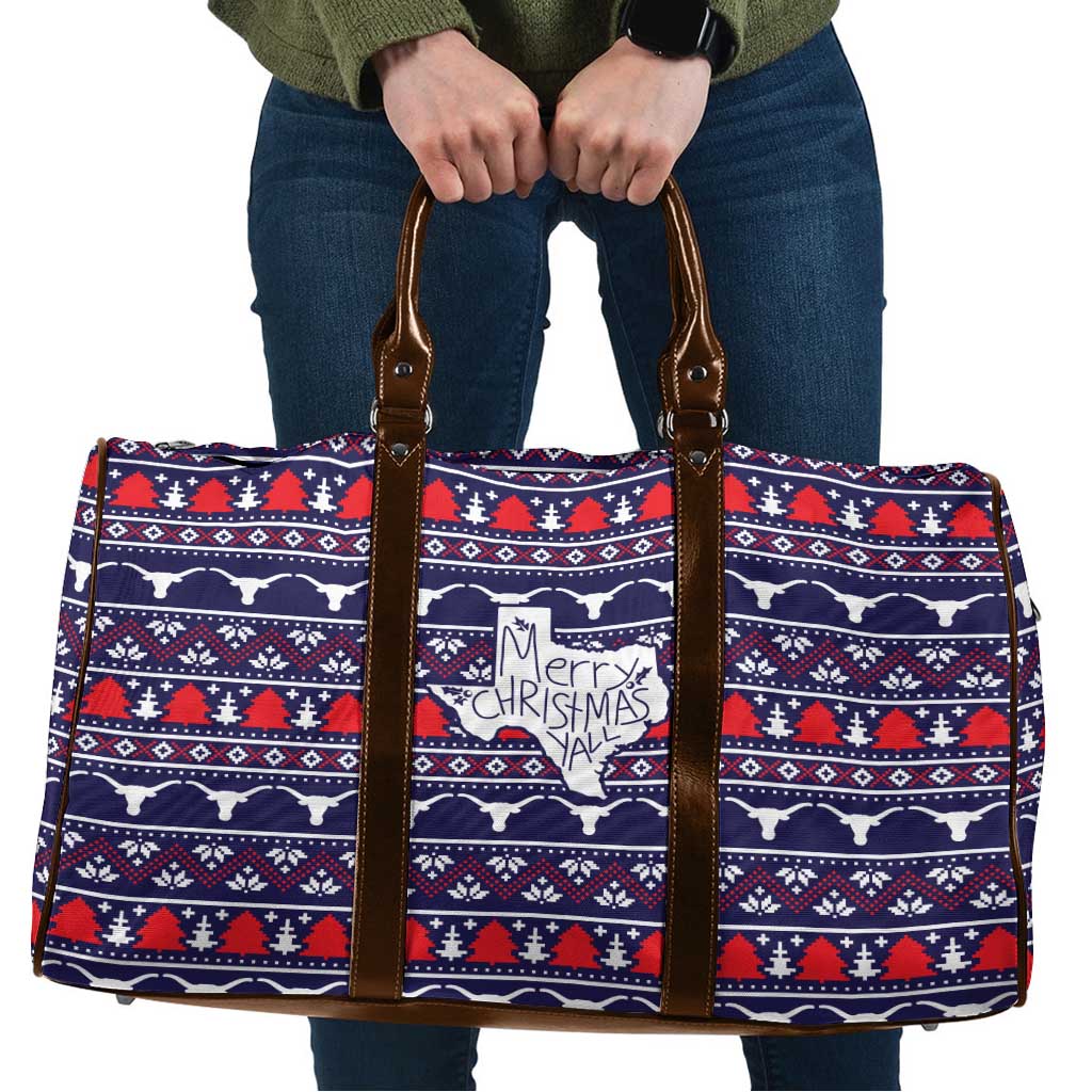 Merry Christmas Y'all Travel Bag Xmas Holiday Patterns - Wonder Print Shop