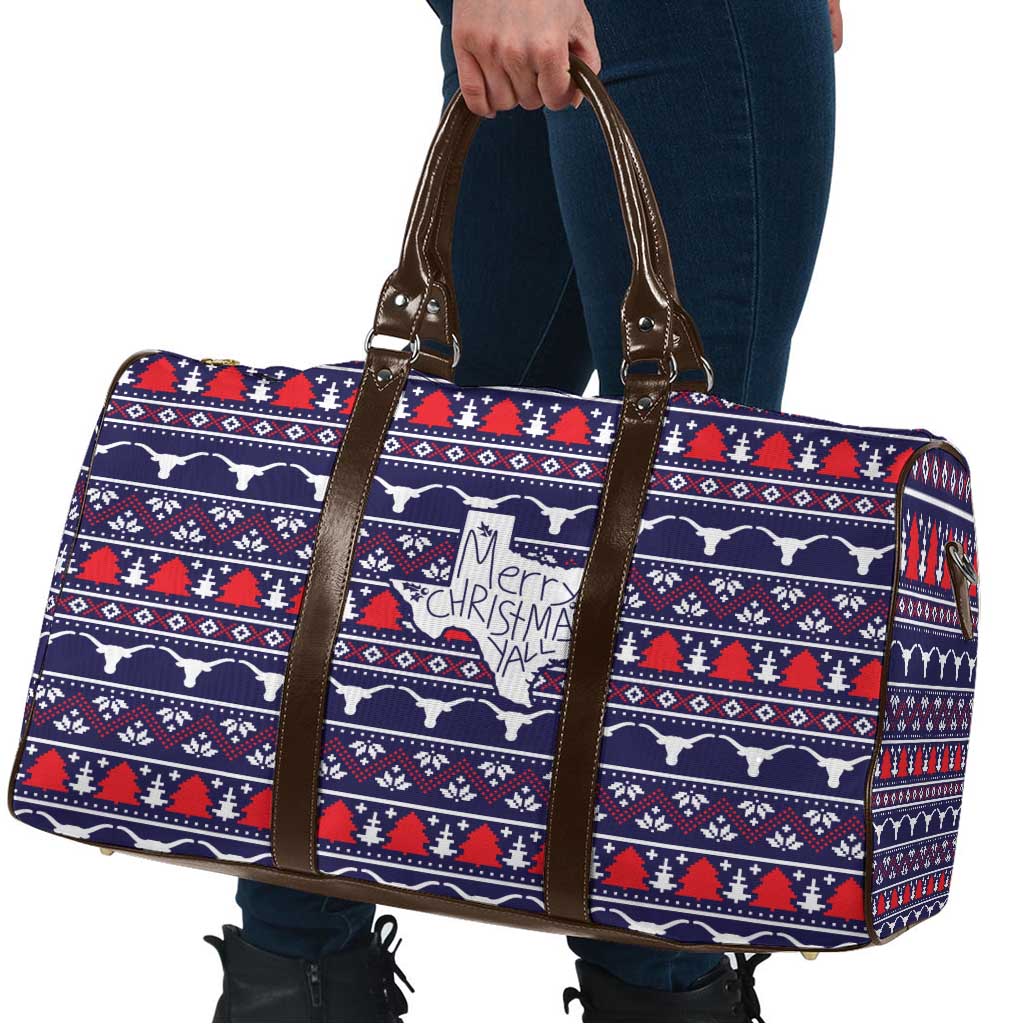 Merry Christmas Y'all Travel Bag Xmas Holiday Patterns - Wonder Print Shop