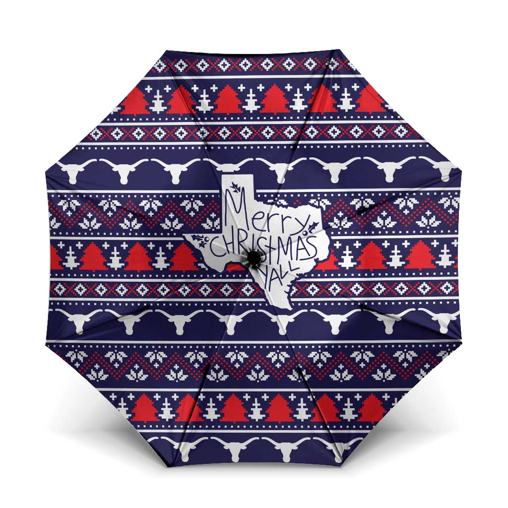 Merry Christmas Y'all Umbrella Xmas Holiday Patterns - Wonder Print Shop