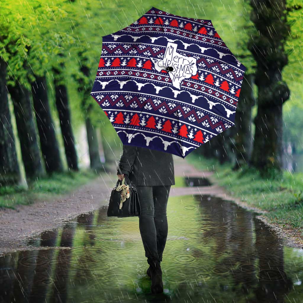 Merry Christmas Y'all Umbrella Xmas Holiday Patterns - Wonder Print Shop