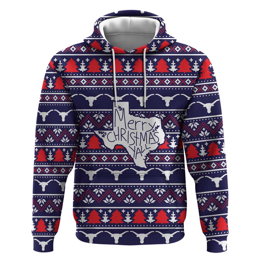 Merry Christmas Y'all Zip Hoodie Xmas Holiday Patterns - Wonder Print Shop
