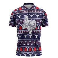 Merry Christmas Y'all Zipper Polo Shirt Xmas Holiday Patterns - Wonder Print Shop
