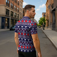 Merry Christmas Y'all Zipper Polo Shirt Xmas Holiday Patterns - Wonder Print Shop