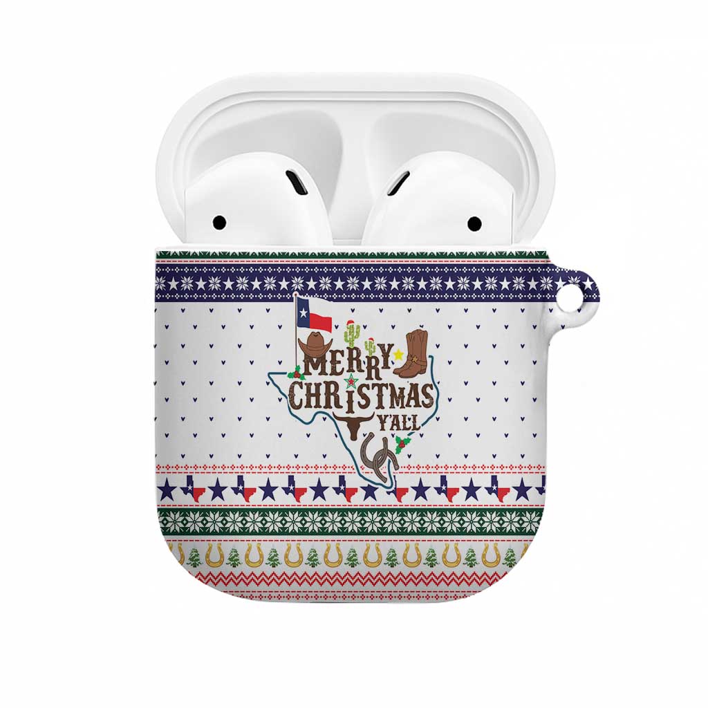 Merry Christmas Yall Texas AirPods Case Xmas Holiday Patterns - Wonder Print Shop