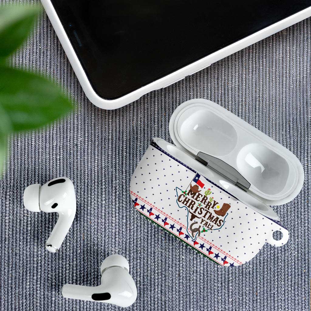 Merry Christmas Yall Texas AirPods Case Xmas Holiday Patterns - Wonder Print Shop