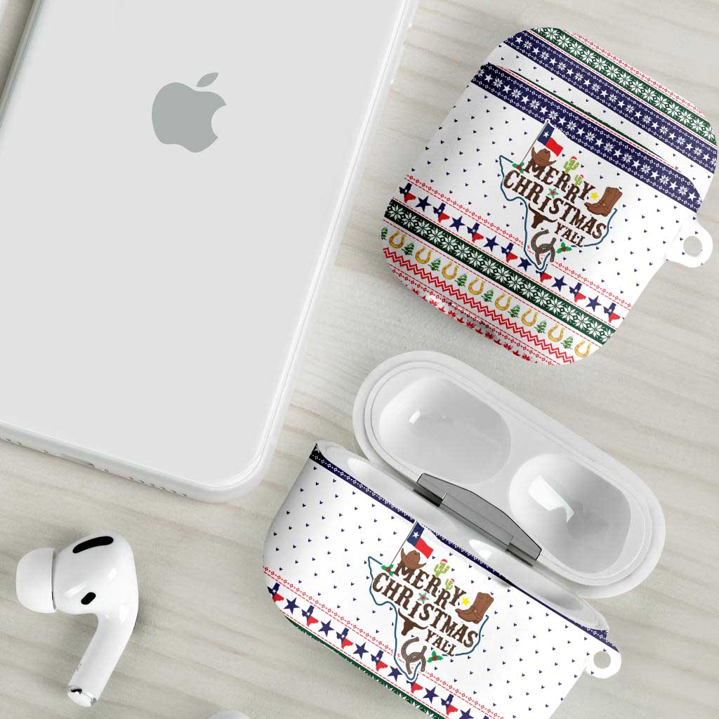 Merry Christmas Yall Texas AirPods Case Xmas Holiday Patterns - Wonder Print Shop