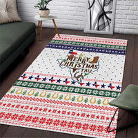 Merry Christmas Yall Texas Area Rug Xmas Holiday Patterns - Wonder Print Shop