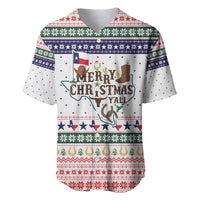 Merry Christmas Yall Texas Baseball Jersey Xmas Holiday Patterns - Wonder Print Shop