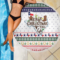 Merry Christmas Yall Texas Beach Blanket Xmas Holiday Patterns - Wonder Print Shop