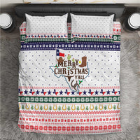 Merry Christmas Yall Texas Bedding Set Xmas Holiday Patterns - Wonder Print Shop