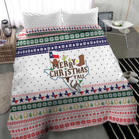 Merry Christmas Yall Texas Bedding Set Xmas Holiday Patterns - Wonder Print Shop