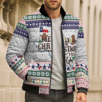 Merry Christmas Yall Texas Bomber Puffer Jacket Xmas Holiday Patterns - Wonder Print Shop