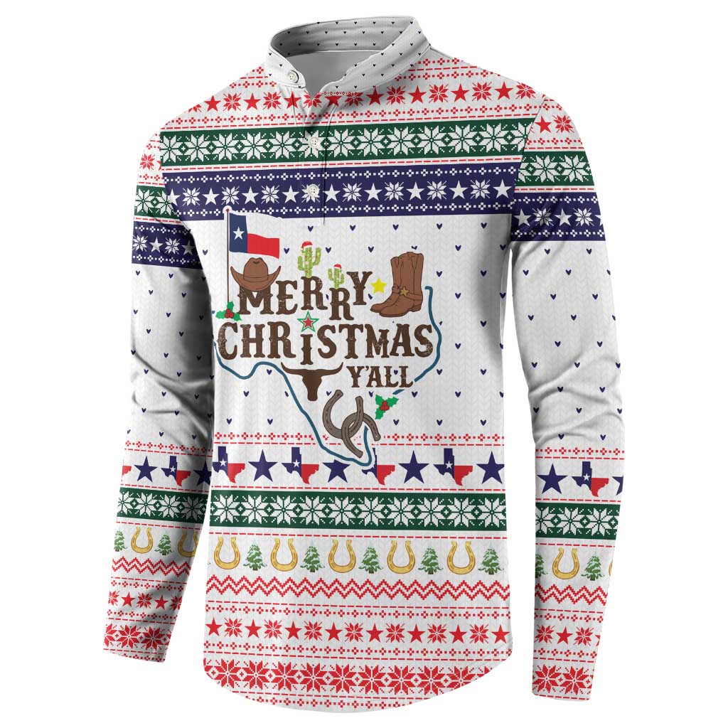 Merry Christmas Yall Texas Button Sweatshirt Xmas Holiday Patterns - Wonder Print Shop