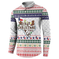 Merry Christmas Yall Texas Button Sweatshirt Xmas Holiday Patterns - Wonder Print Shop