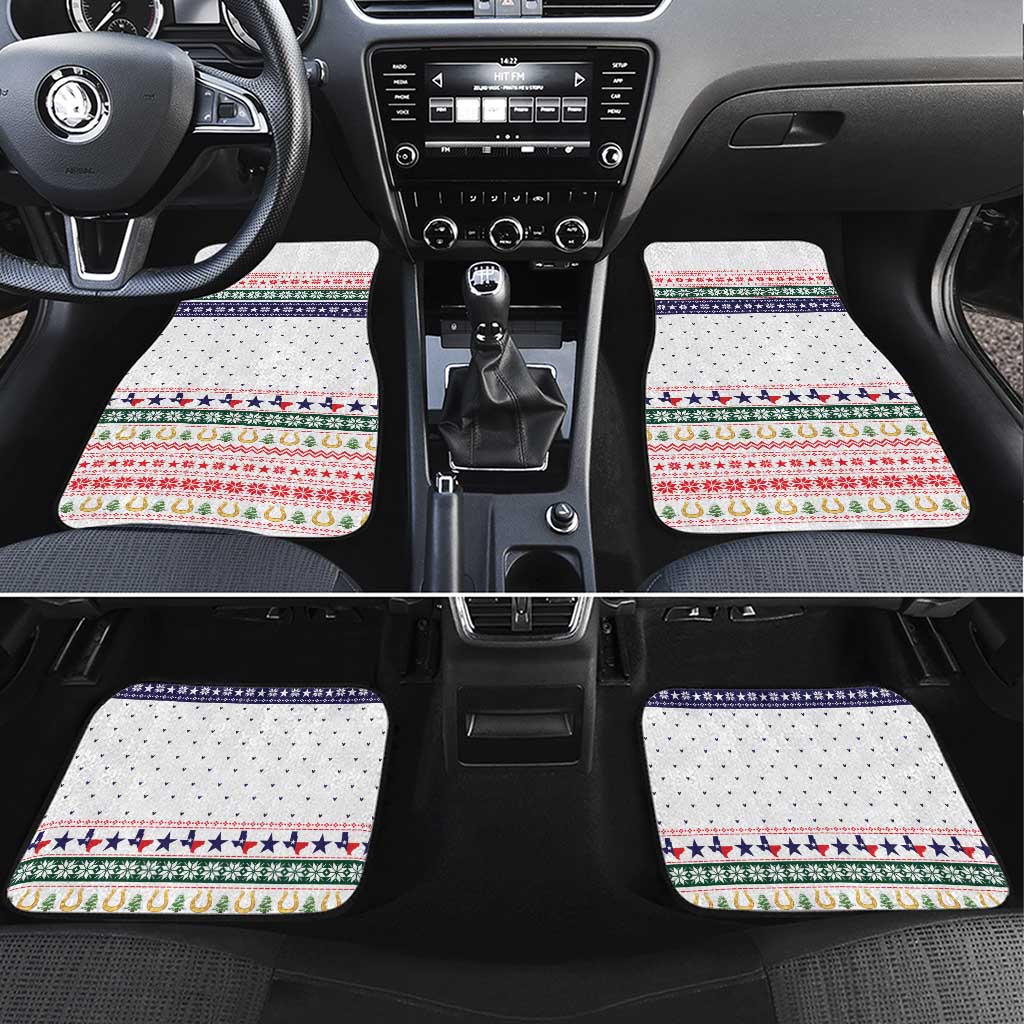 Merry Christmas Yall Texas Car Mats Xmas Holiday Patterns - Wonder Print Shop