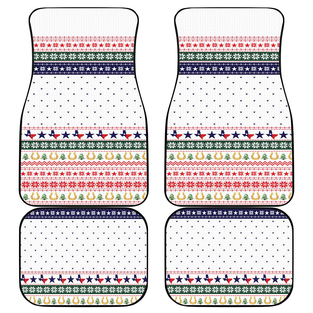 Merry Christmas Yall Texas Car Mats Xmas Holiday Patterns - Wonder Print Shop