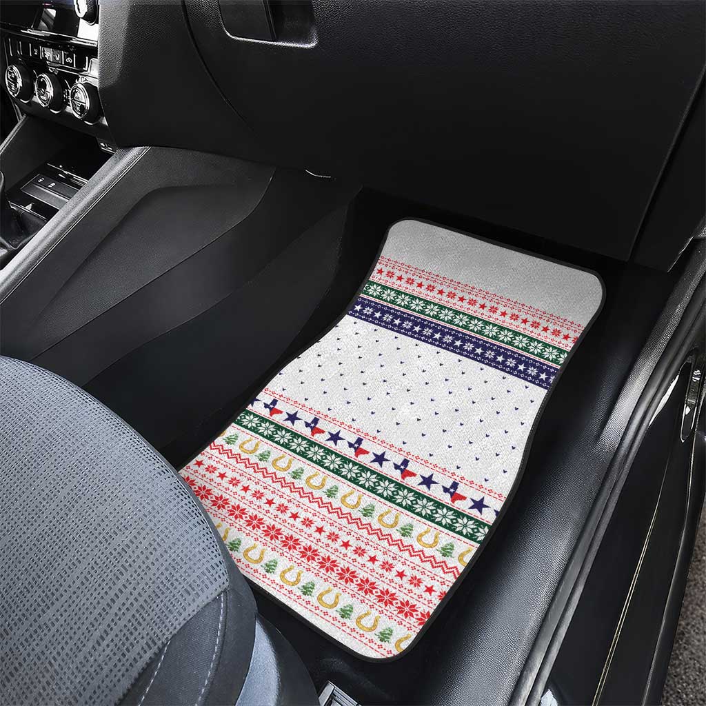 Merry Christmas Yall Texas Car Mats Xmas Holiday Patterns - Wonder Print Shop
