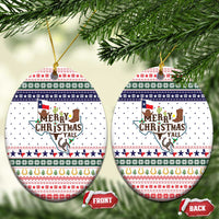 Merry Christmas Yall Texas Ceramic Ornament Xmas Holiday Patterns - Wonder Print Shop