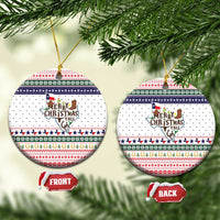 Merry Christmas Yall Texas Ceramic Ornament Xmas Holiday Patterns - Wonder Print Shop