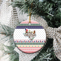 Merry Christmas Yall Texas Ceramic Ornament Xmas Holiday Patterns - Wonder Print Shop